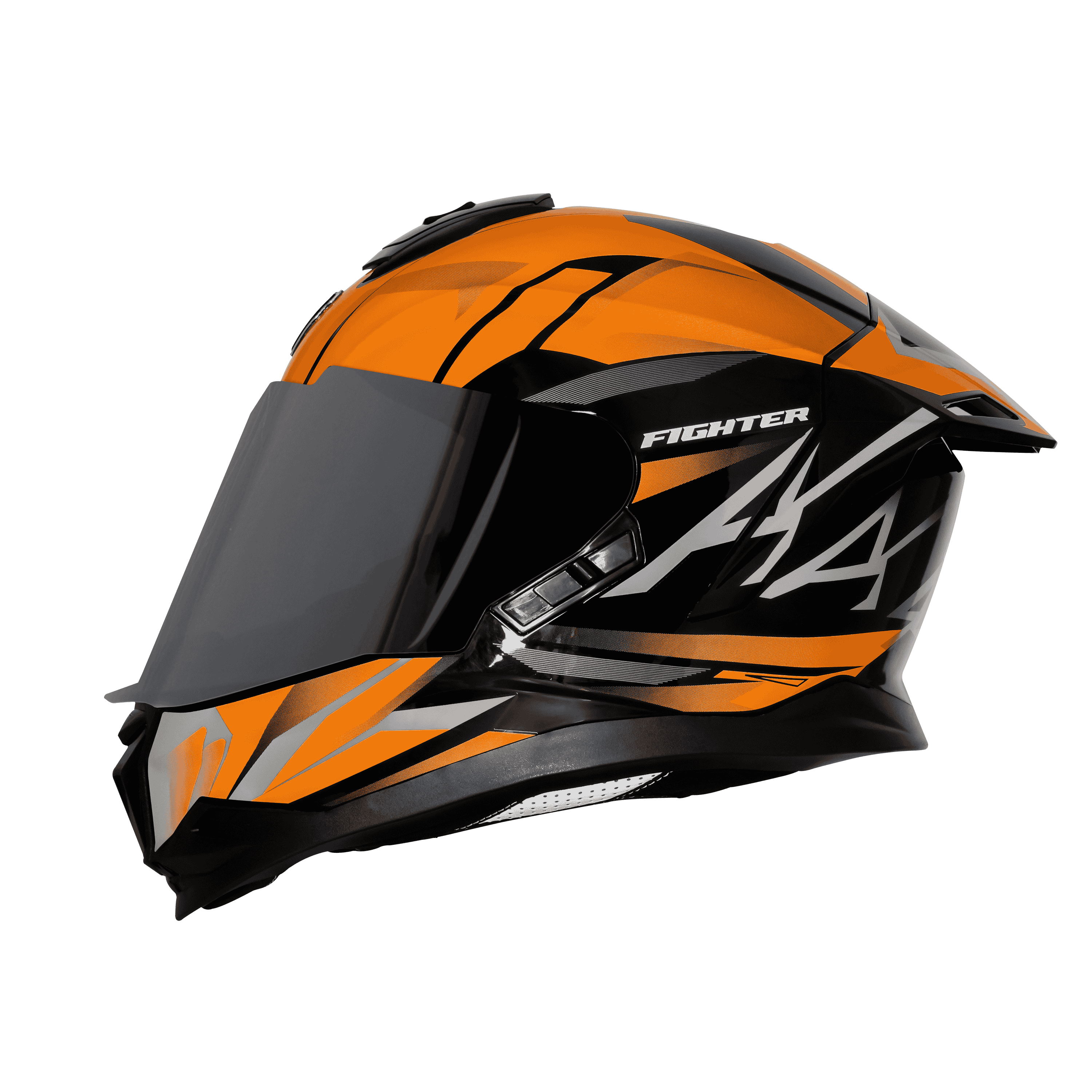SBH-57 ISS FIGHTER F4 MAT BLACK WITH ORANGE
